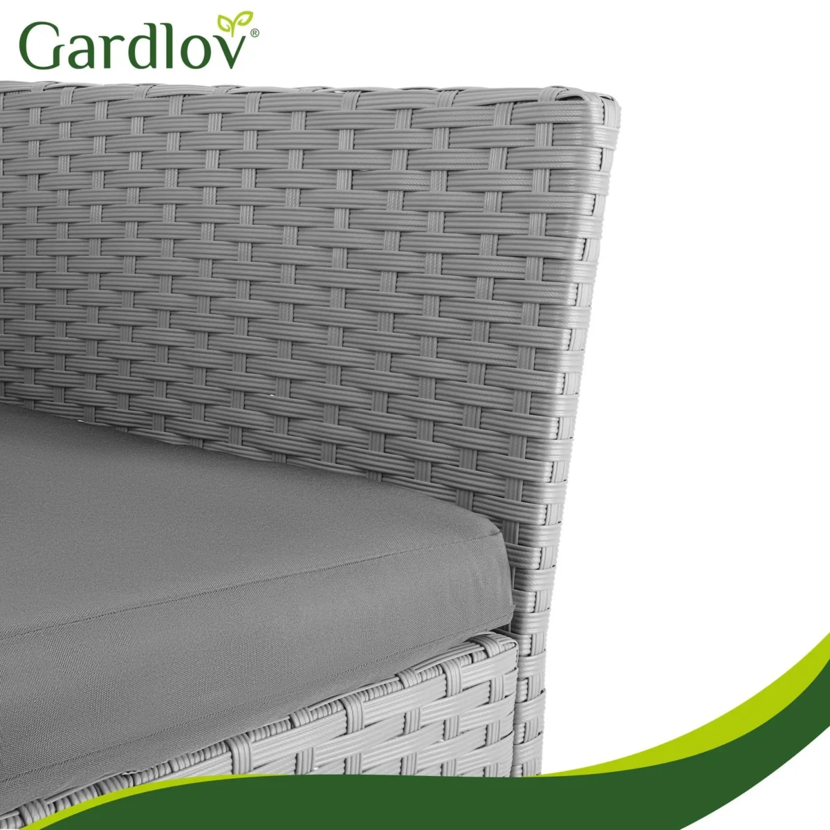 Комплект садових меблів Gardlov 26910 з техноротангу сірий - Зображення 16