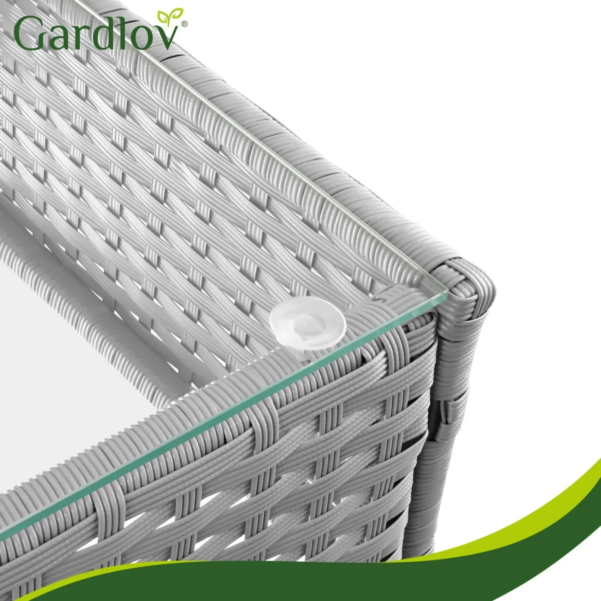 Комплект садових меблів Gardlov 26910 з техноротангу сірий - Зображення 18
