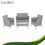 Комплект садових меблів Gardlov 26910 з техноротангу сірий - Зображення 12