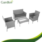 Комплект садових меблів Gardlov 26910 з техноротангу сірий - Зображення 11