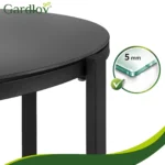 Комплект меблів для балкона Gardlov 4 елементи чорний - Зображення 4