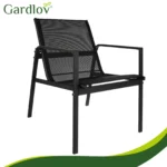 Комплект меблів для балкона Gardlov 4 елементи чорний - Зображення 8