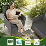 Садові меблі Gardlov 26907 ротанг антрацит 95×53×29 см - Зображення 4