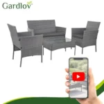 Садові меблі Gardlov 26907 ротанг антрацит 95×53×29 см - Зображення 6