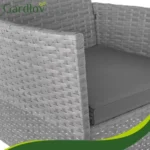 Садові меблі Gardlov 26907 ротанг антрацит 95×53×29 см - Зображення 7