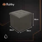 Пуф складаний Ruhhy 25780 сірий 39 л зі сховком - Зображення 17