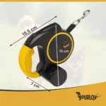 Автоматичний повідець з ліхтариком 5 м Purlov 25965 для собак 10–25 кг - Зображення 3