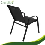 Набір садових крісел Gardlov 2 шт, чорно-сірі - Зображення 5