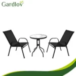 Набір меблів для балкона Gardlov: стіл і 2 крісла чорний - Зображення 14