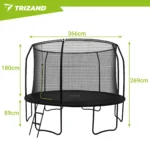 Батут Trizand 366 см з сіткою, драбинкою 150 кг - Зображення 2