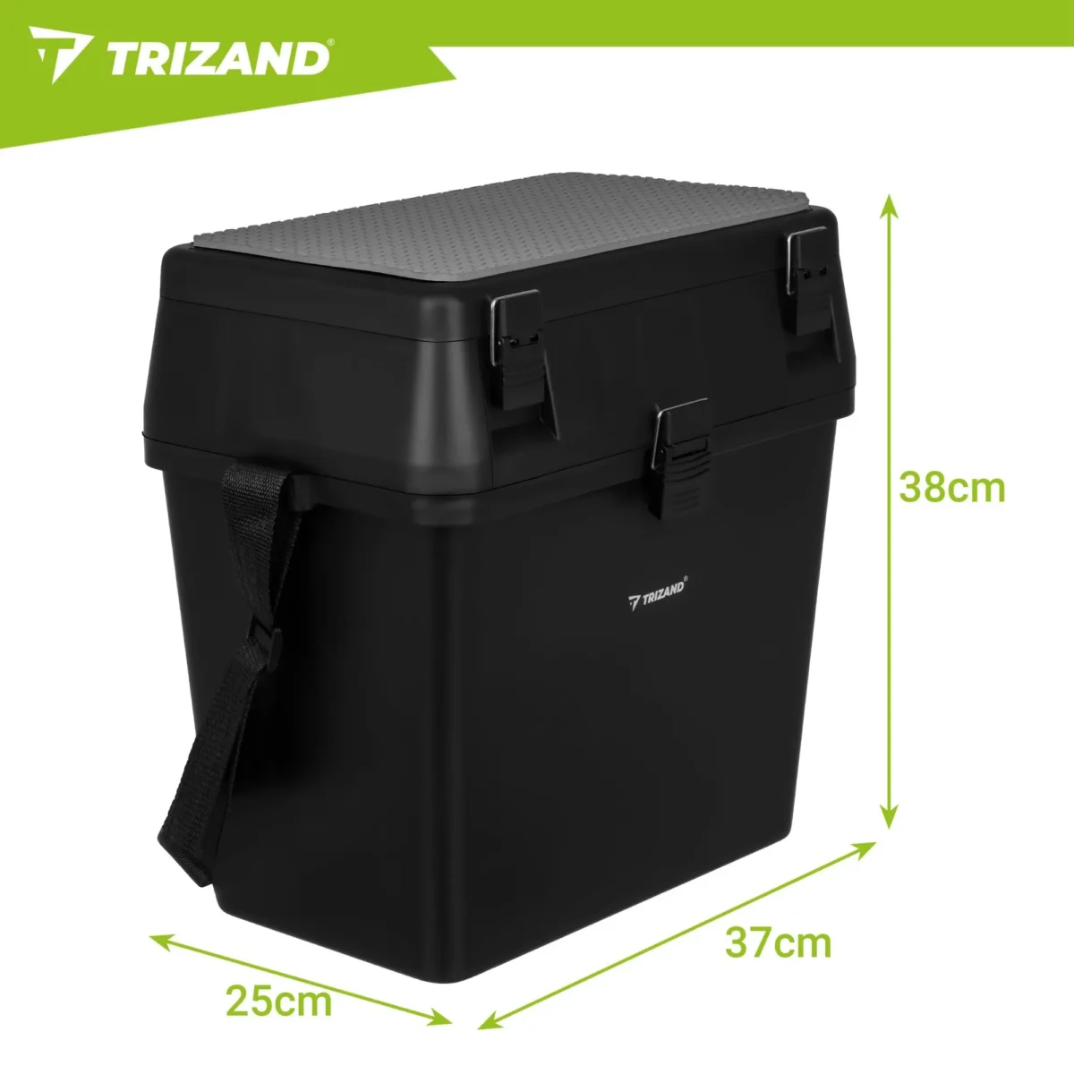 Рибальська скриня Trizand 38×34×21 см з ременем - Зображення 2