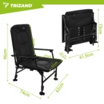 Стілець рибальський Trizand складний регульований 120 кг - Зображення 3
