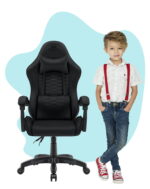 Геймерське крісло Hell's Chair HC-1000 Kids Black велюр