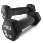 Фітнес-гантелі Trex Sport TX-010VD 2×1 кг. чавунні