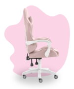 Геймерське крісло Hell's Chair HC-1000 Kids Pink White велюр - Зображення 4