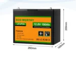 Літій-залізо-фосфатний ECO-WORTHY 12.8V 100Ah LiFePO4 - Зображення 3