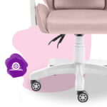 Геймерське крісло Hell's Chair HC-1000 Kids Pink White велюр - Зображення 8