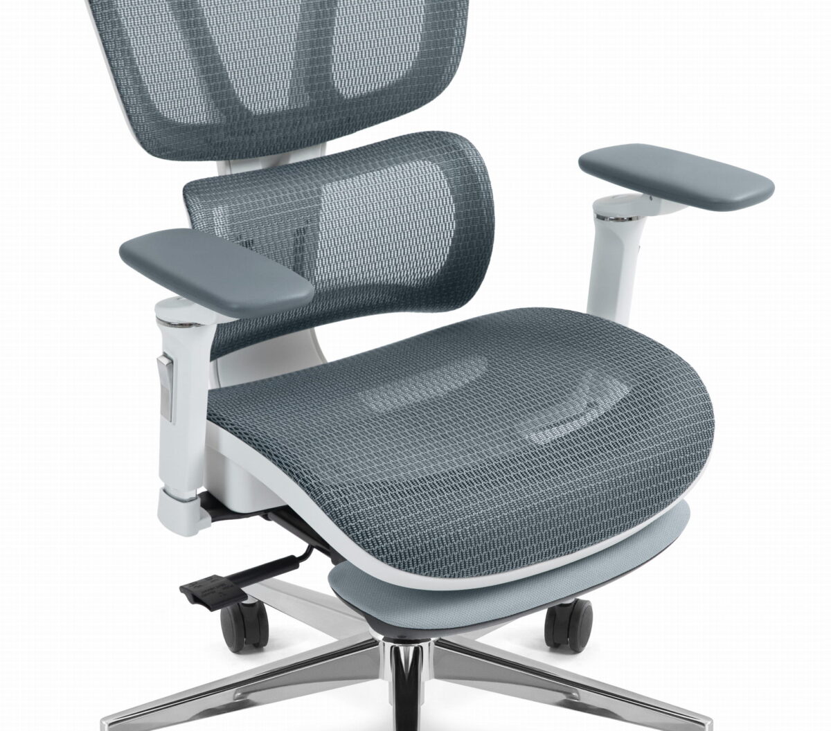 Офісне крісло Hell's Chair HC-1044 Grey White. MESH Premium - Зображення 2