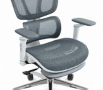 Офісне крісло Hell's Chair HC-1044 Grey White. MESH Premium - Зображення 2