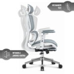 Офісне крісло Hell's Chair HC-1044 Grey White. MESH Premium - Зображення 7