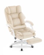 Офісне крісло Hell's Chair HC-1031 Beige велюрове - Зображення 5
