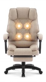 Офісне крісло Hell's Chair HC-1031 Massage Edition Beige - Зображення 2
