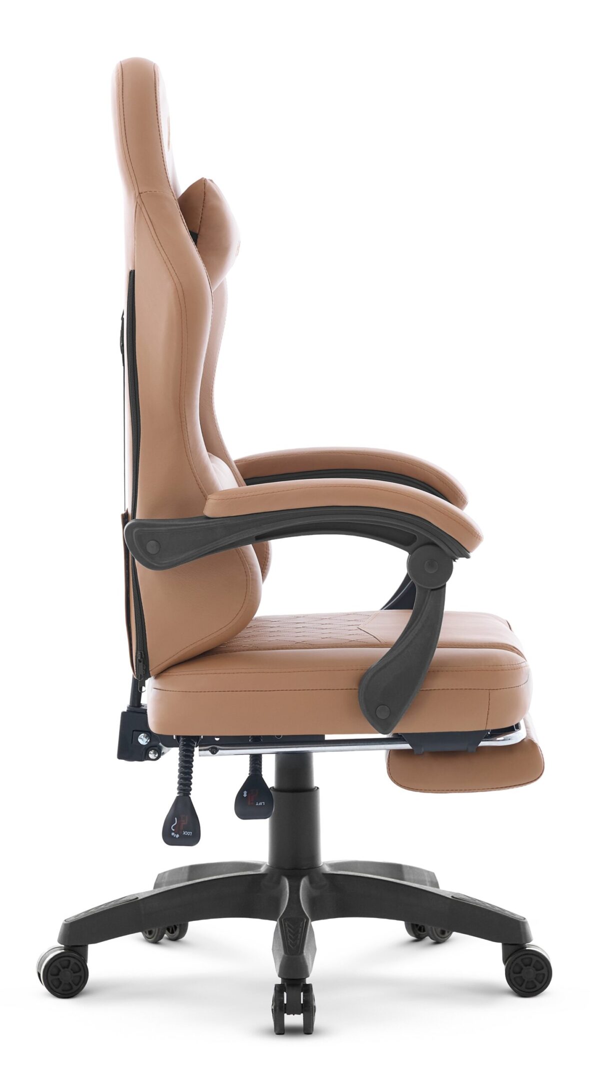 Геймерське крісло Hell's Chair HC-1015 Light Brown екошкіра - Зображення 4