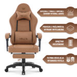 Геймерське крісло Hell's Chair HC-1015 Light Brown екошкіра - Зображення 8