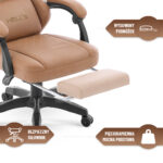 Геймерське крісло Hell's Chair HC-1015 Light Brown екошкіра - Зображення 10
