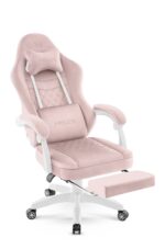 Геймерське крісло Hell's Chair HC-1015 Pink рожевий велюр - Зображення 5