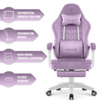Геймерське крісло Hell's Chair HC-1015 Purple велюр - Зображення 6