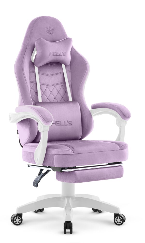 Геймерське крісло Hell's Chair HC-1015 Purple велюр