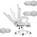 Геймерське крісло Hell's Chair HC-1015 White біла екошкіра - Зображення 9