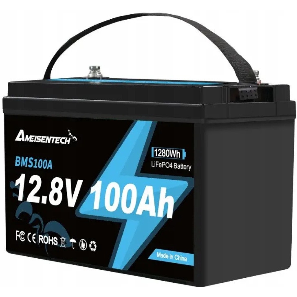 a-7278733837_lifepo4-12v-100ah-1000x1000-1 Акумулятор Ameisentech 12.8V 100Ah LiFePO4 з BMS 100A - Зображення 1
