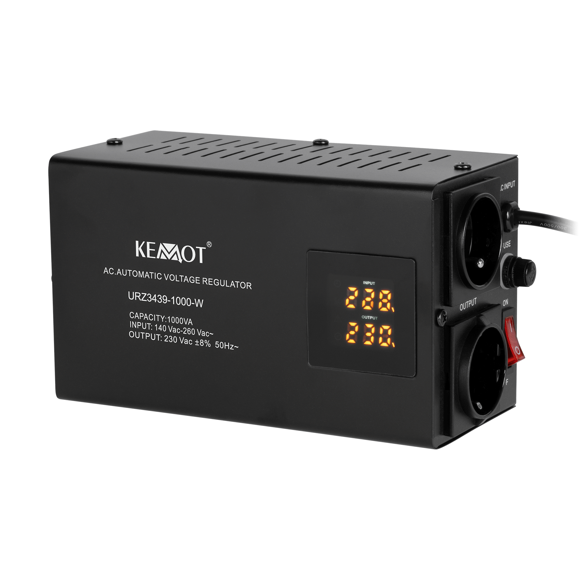 automatyczny-stabilizator-napiecia-kemot-ser-1000-w-precyzja-8-5e9a9f9bac5d40458028d3b7e2e3f00e-b505c5dc Стабілізатор напруги 1 кВА KEMOT SER-1000-W точність ±8% - Зображення 1