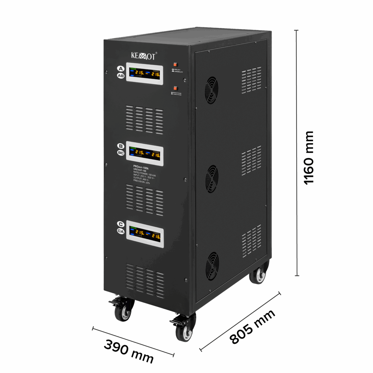 Трифазний стабілізатор напруги KEMOT PROavr-100K 100 кВА - Зображення 7