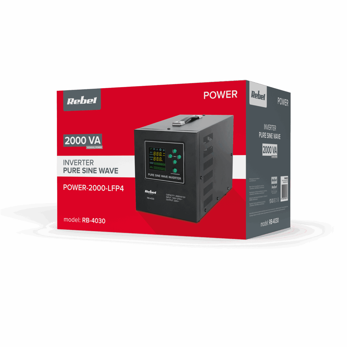 Аварійний блок живлення Rebel RB-4030 12V/230V 1200W - Зображення 5
