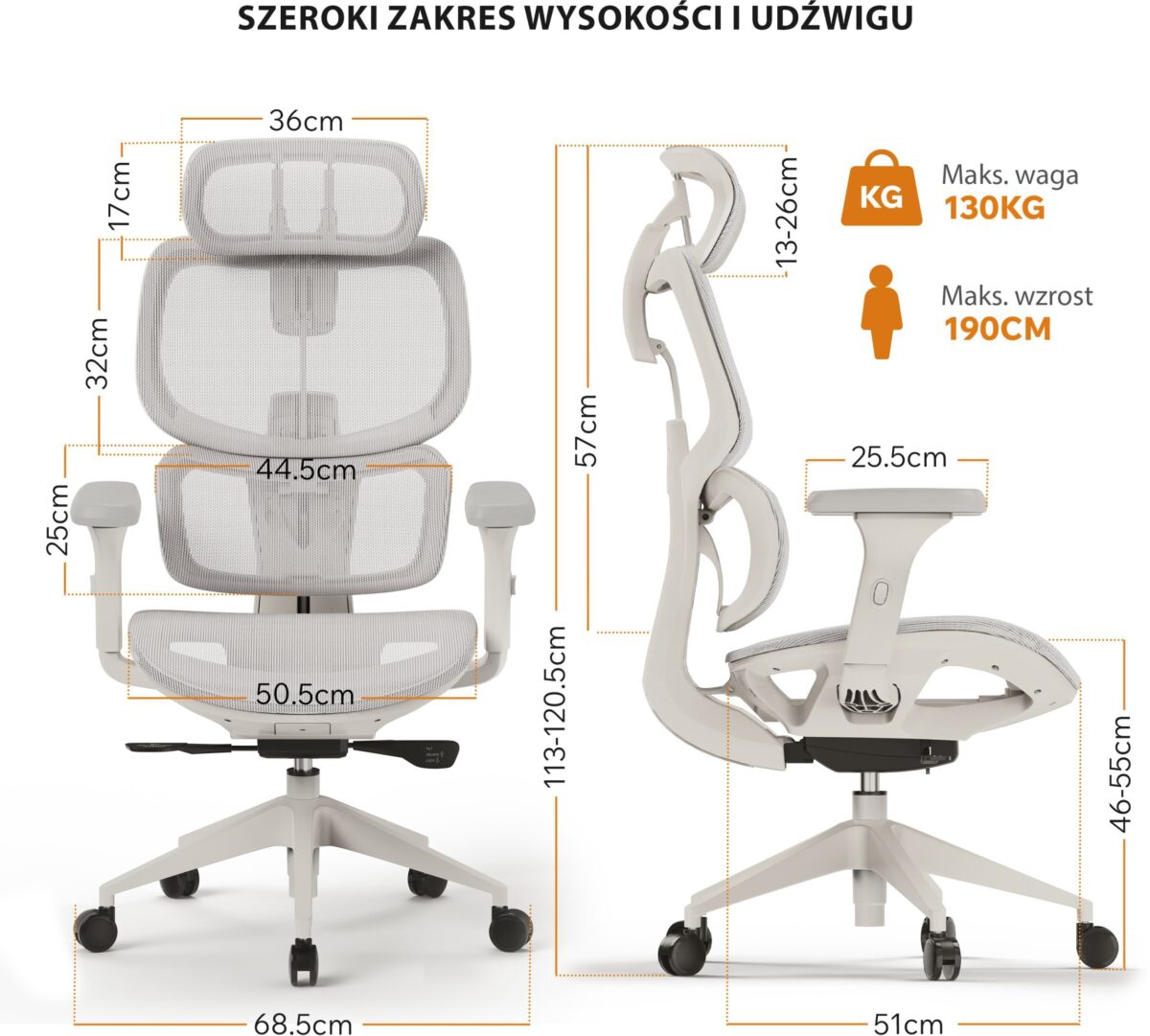 Офісне крісло SENSE7 Nobu Graphite + USB-кабель світло-сірий - Зображення 7