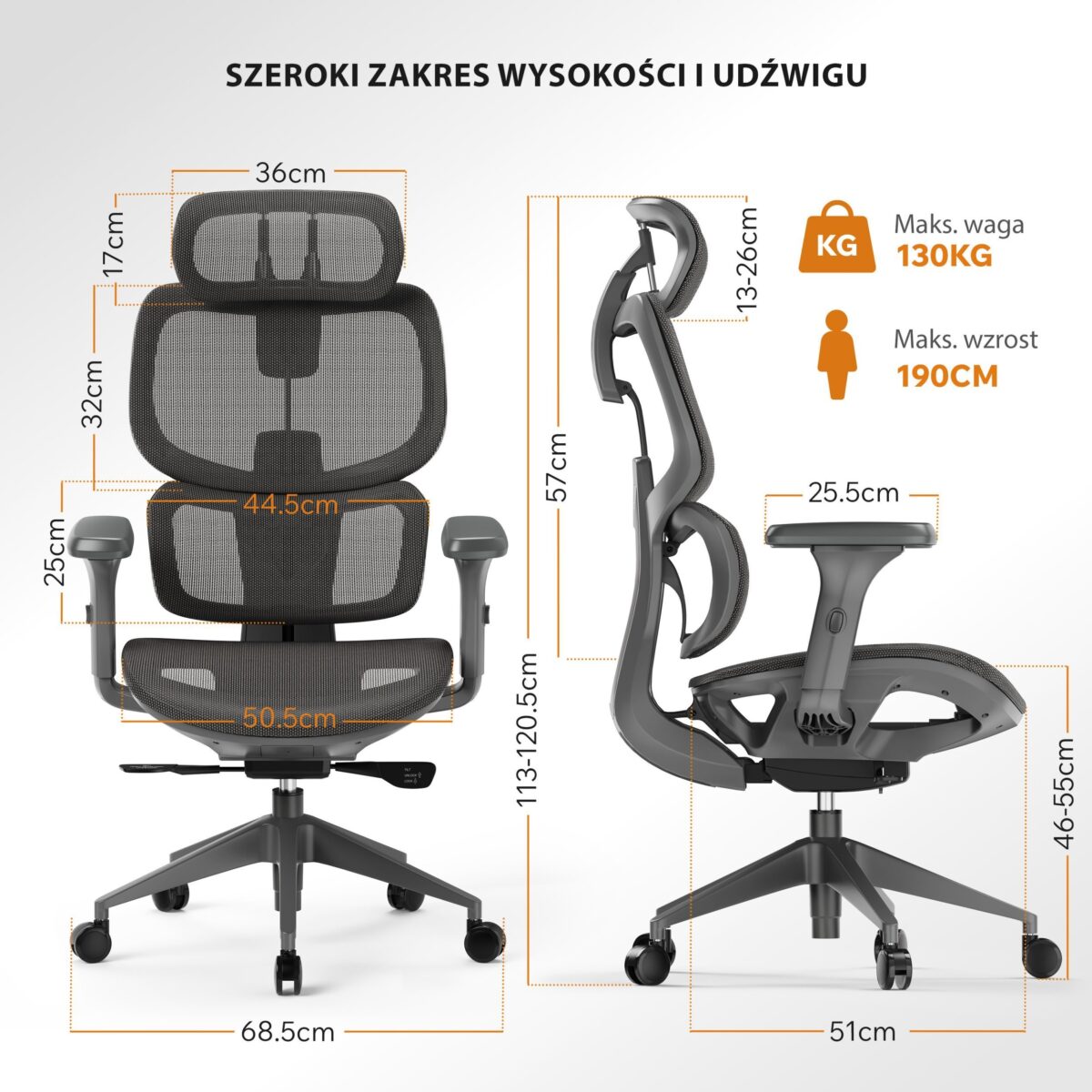 Офісне крісло SENSE7 Nobu Graphite + USB-кабель Графіт - Зображення 5