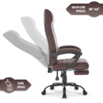 Офісне крісло Hell's Chair HC-1030 Brown екошкіра - Зображення 7