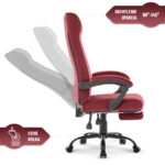 Офісне крісло Hell's Chair HC-1030 Burgundy тканина - Зображення 8