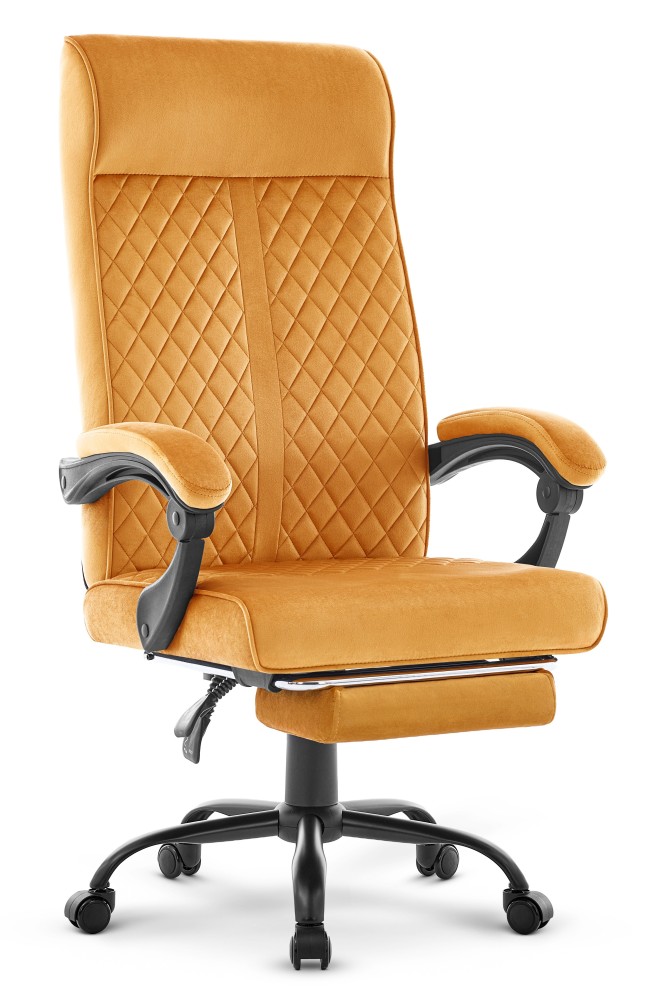 Fotel-biurowy-ergonomiczny-obrotowy-Hells-Chair-HC-1030-Mustard-Musztardowy-Tkanina Офісне крісло Hell's Chair HC-1030, Mustard тканина - Зображення 1