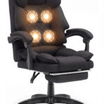 Офісне крісло Hell's Chair HC-1031 Massage Edition Black тканина