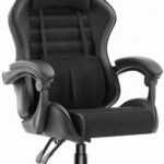 Ігрове крісло Hell's Chair HC-1003 2.0 Black, чорна тканина, екошкіра