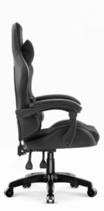 Ігрове крісло Hell's Chair HC-1003 2.0 Black, чорна тканина, екошкіра - Зображення 5