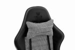Ігрове крісло Hell's Chair HC-1003 2.0 Black, чорна тканина, екошкіра, в ґудзиковій лапці - Зображення 4