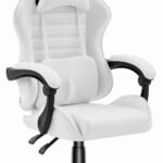 Ігрове крісло Hell's Chair HC-1003 2.0 White, біла екошкіра