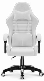 Ігрове крісло Hell's Chair HC-1003 2.0 White, біла екошкіра - Зображення 3