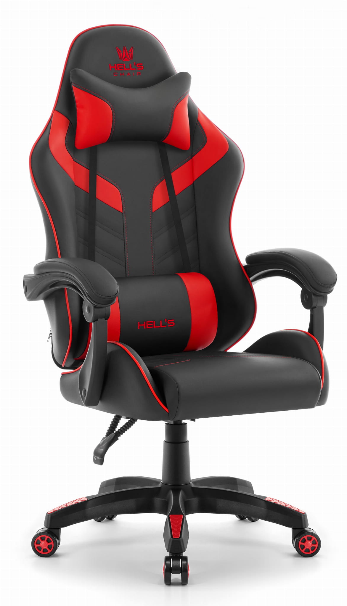 Fotel-gamingowy-Hells-Chair-HC-1007-2.0-RED-Black-Czerwony Геймерське крісло Hell's Chair HC-1007 Red Black - Зображення 1