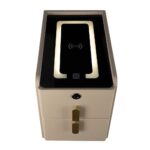 Тумбочка IKONKA KX2633 Smart із замком та зарядкою бежева - Зображення 5